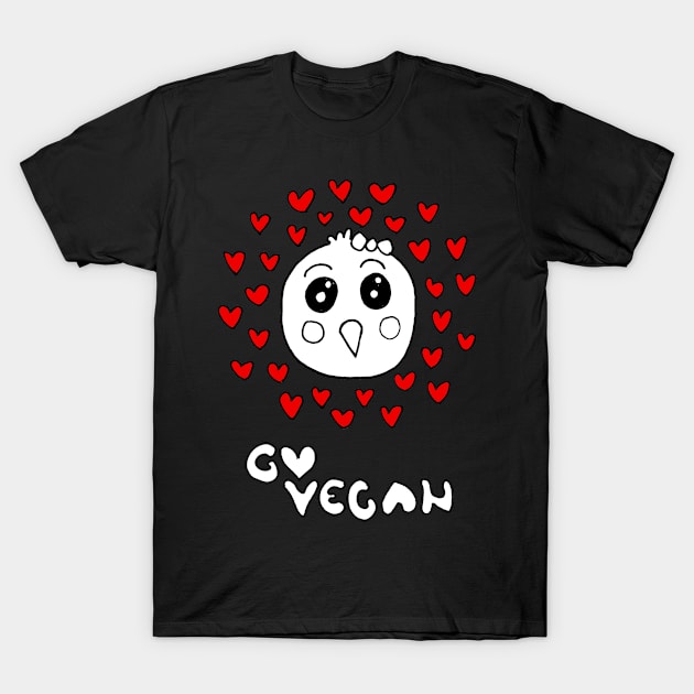 Go Vegan T-Shirt by MerryDee